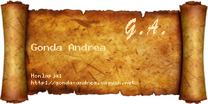 Gonda Andrea névjegykártya